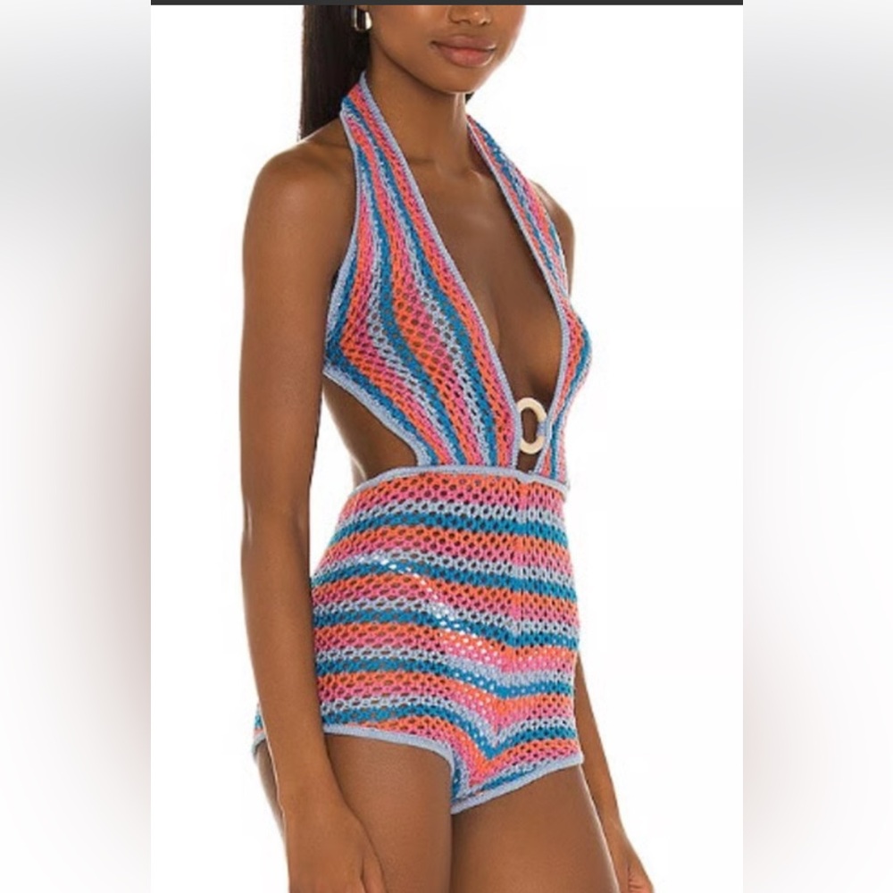 NWT Lovers and Friends Women’s Crochet Coverup Romper